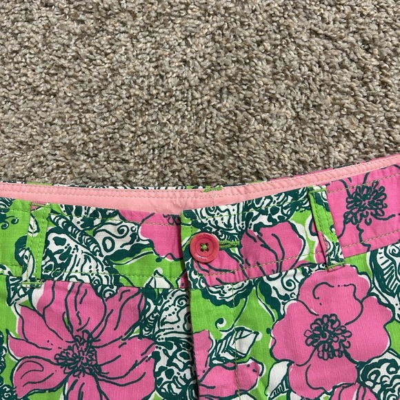 LILLY PULITZER The Callahan Shorts Bloomin' Cacoonin' Print Pink Green Floral 6 - Picture 4 of 9